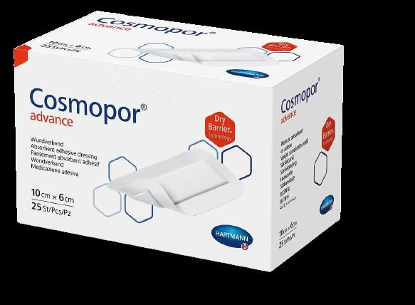Абсорбуюча адгезивна пов'язка Cosmopor® advance 10см x 6см 25 шт